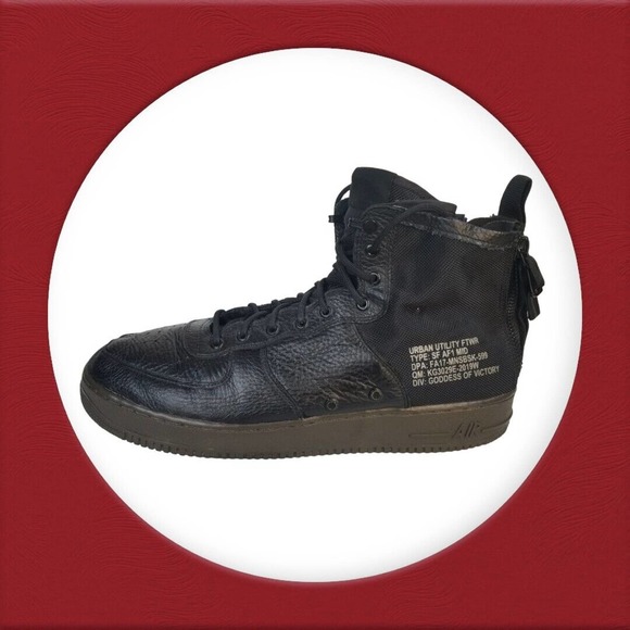 Nike Air Force 1 SF AF1 Mid SZ 15 Black Gum Special Field 917753-002 - Picture 2 of 16